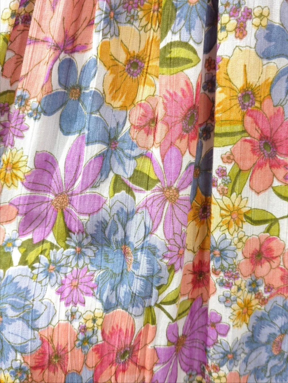 ANGIE Floral Boho Tiered Maxi Dress with Lace Trim & Twist Front, Nwot